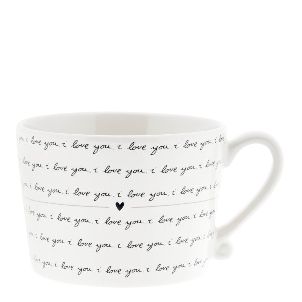 Bastion Collections - Tasse "i love you" - weiß/schwarz